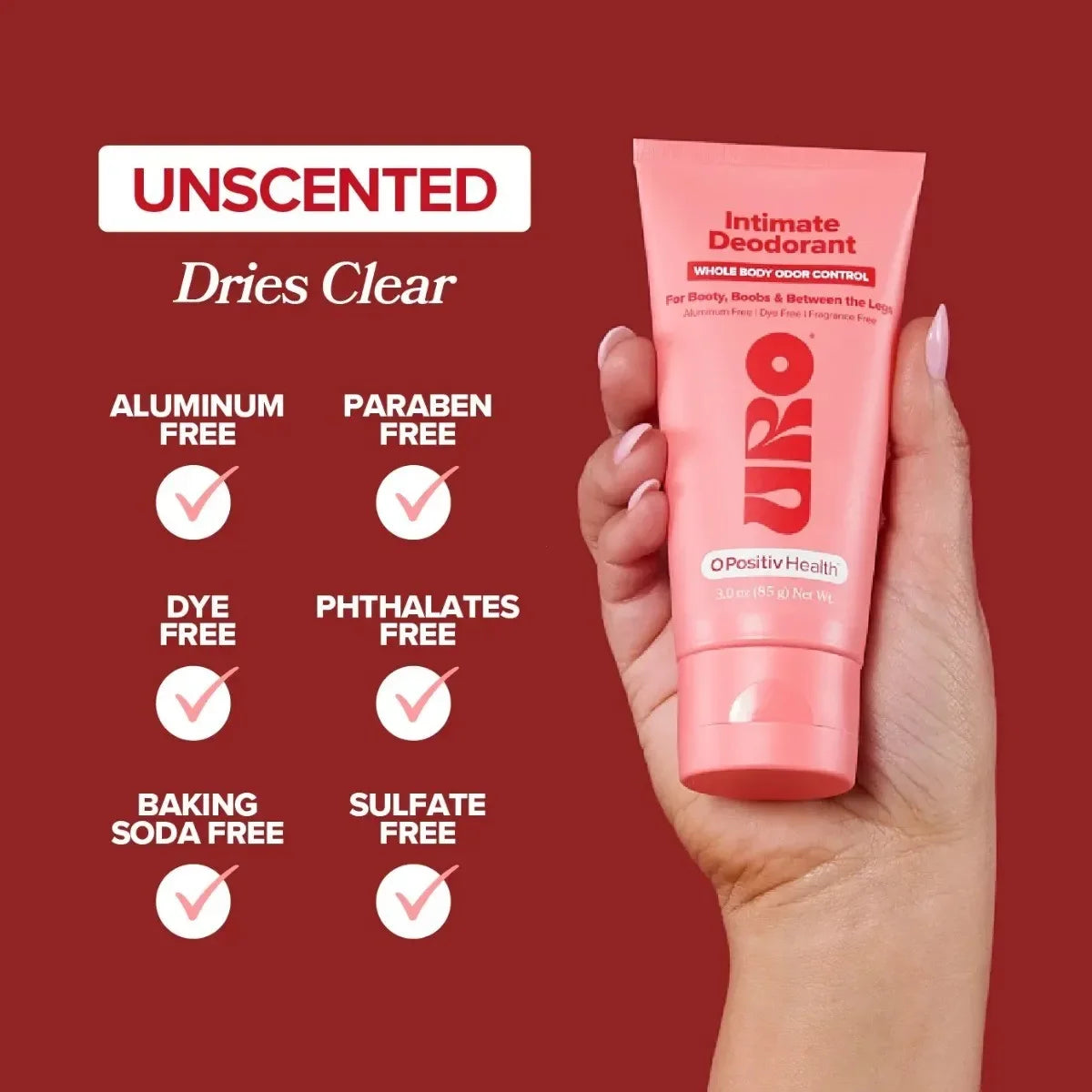 Dermatologist Tested Deodorant Cream - Hypoallergenic Non-Irritating Dries Clear Odor & Moisture Control Anti-Chafing Formula (Copie)