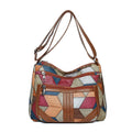 Women's  Crossbody Shoulder Bag, Lightweight Geometric Pattern, Multi-Layer Design, Secure Zipper Closure, Colorful Accessories (Copie)