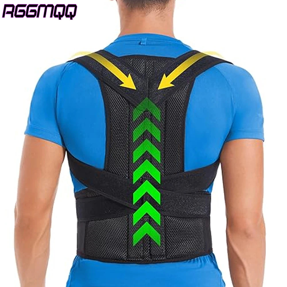Posture Corrector for Men Women - Adjustable Back Brace for Upper&Lower Back Pain - Lumbar & Shoulder Support to Improve Posture (Copie)