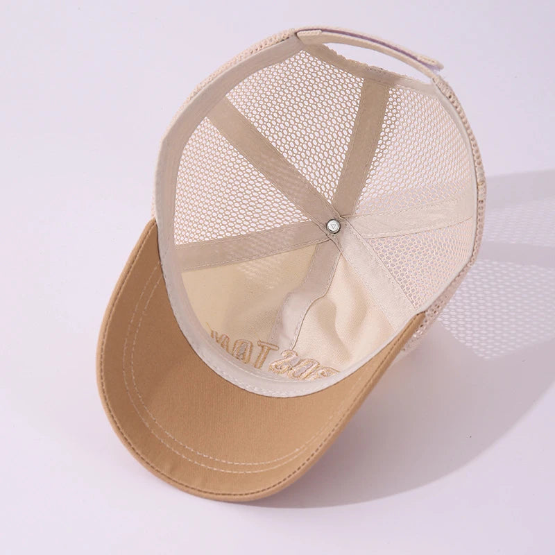 Baby Mesh Baseball Cap Kids Summer Sun Hat Letter Peaked Hats 1-3year Boys Girls Hollow Breathable Sunscreen Caps Children Visor (Copie)