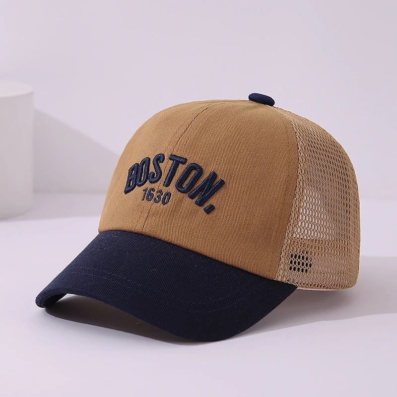 Baby Mesh Baseball Cap Kids Summer Sun Hat Letter Peaked Hats 1-3year Boys Girls Hollow Breathable Sunscreen Caps Children Visor (Copie)