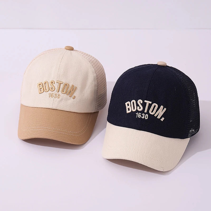 Baby Mesh Baseball Cap Kids Summer Sun Hat Letter Peaked Hats 1-3year Boys Girls Hollow Breathable Sunscreen Caps Children Visor (Copie)
