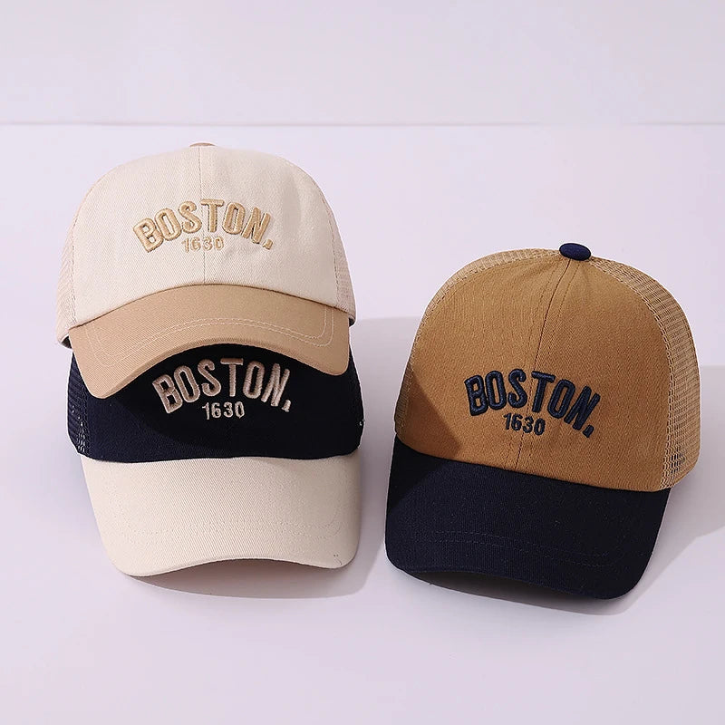 Baby Mesh Baseball Cap Kids Summer Sun Hat Letter Peaked Hats 1-3year Boys Girls Hollow Breathable Sunscreen Caps Children Visor (Copie)