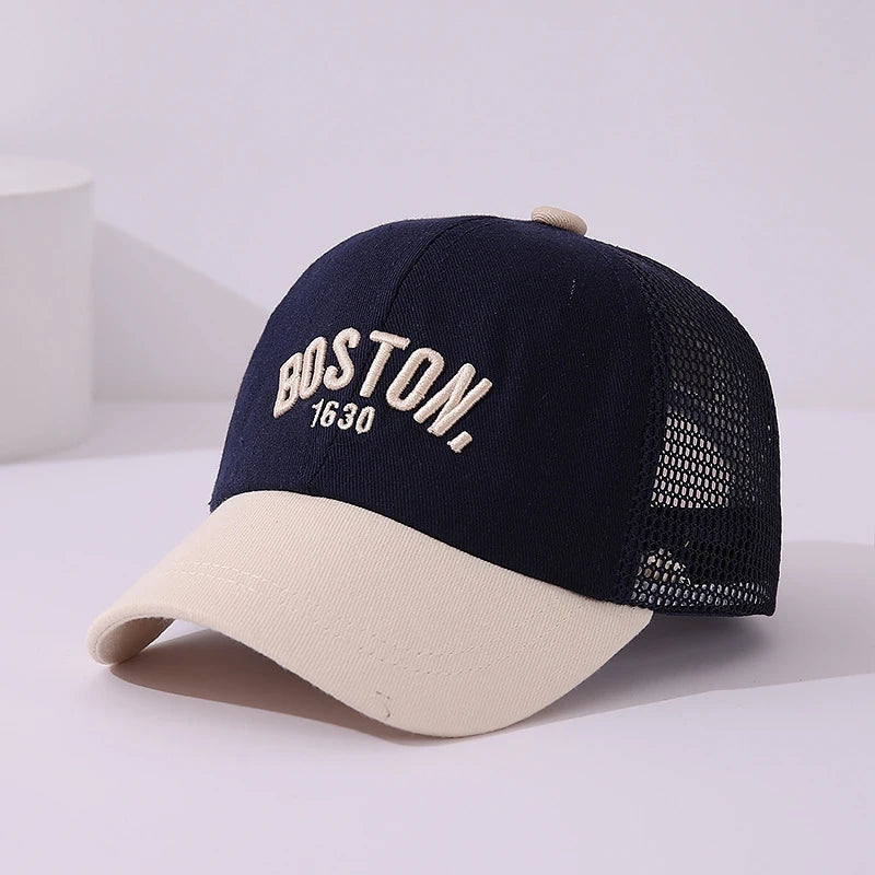 Baby Mesh Baseball Cap Kids Summer Sun Hat Letter Peaked Hats 1-3year Boys Girls Hollow Breathable Sunscreen Caps Children Visor (Copie)