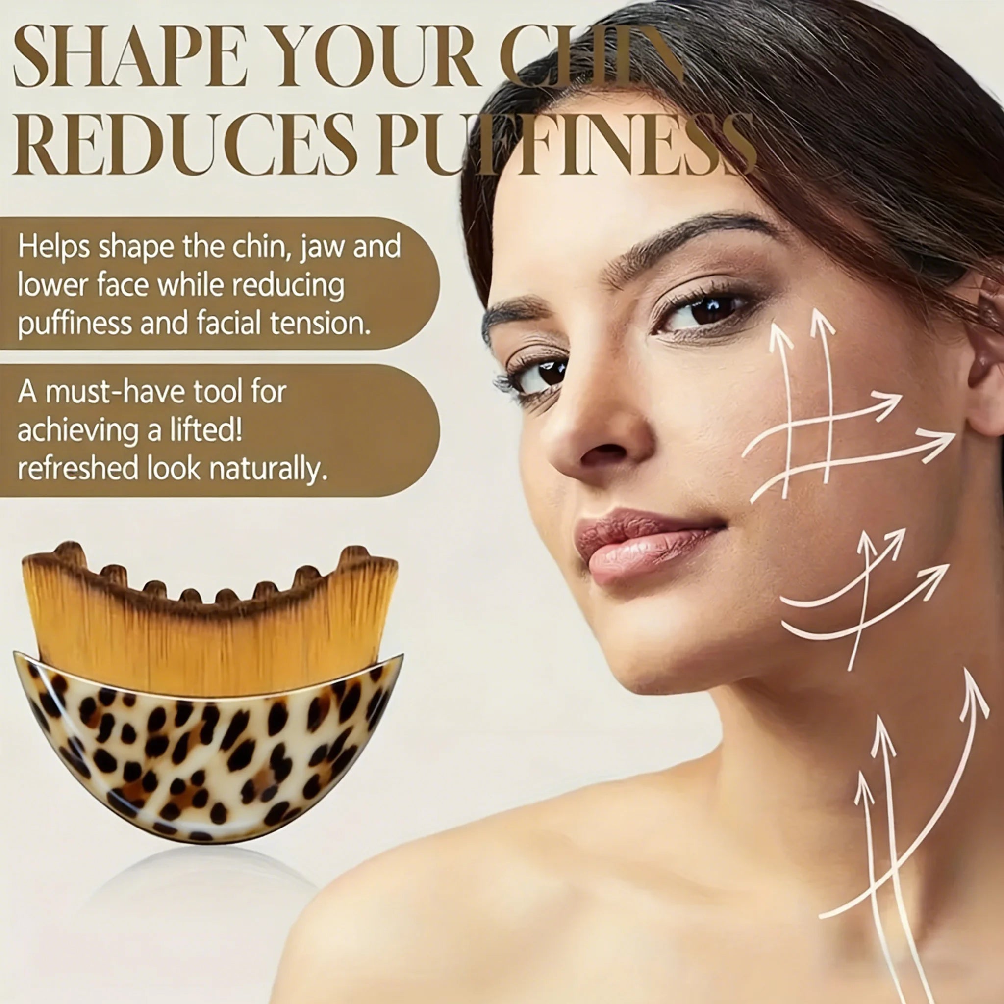 Lymphatic Contour Face Brush,Chin &Jawline Sculpting,Drainage Massager for Face,Ergonomically Designed to Fit The Skin Precisely (Copie)